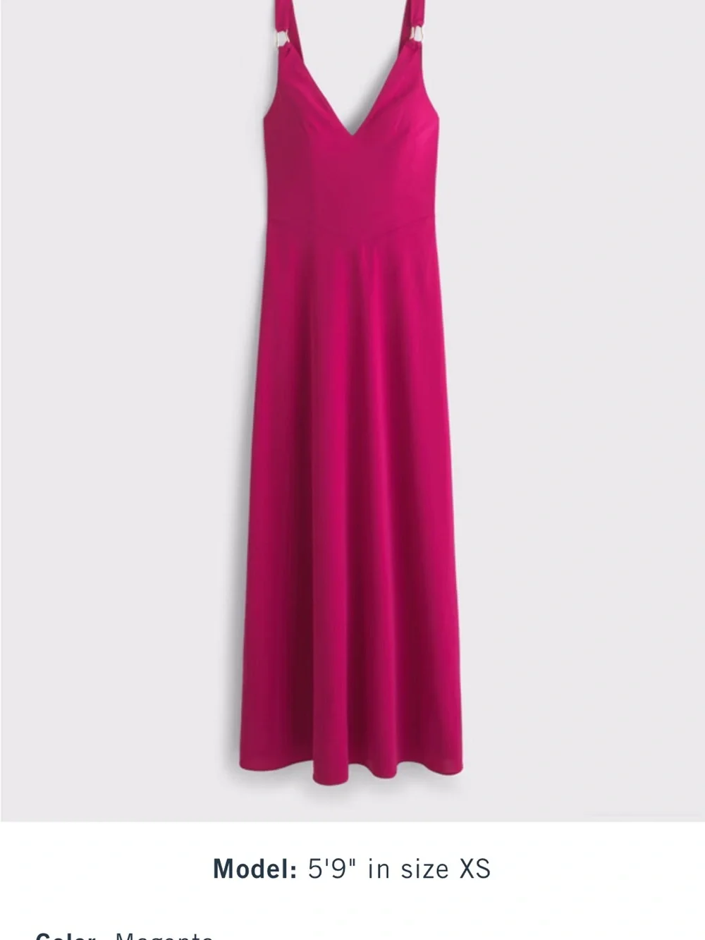 Abercrombie Magenta Dip Waist Hard-ware Maxi Dress